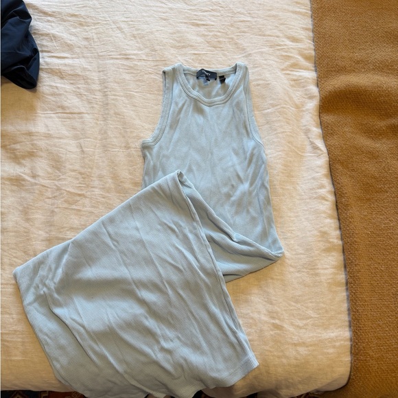 Theory Racer Back Compact Ribbed Tank Dress - Picture 3 of 5